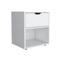 Adak 19.7" H Nightstand End Table with Open Shelf,White