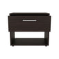 Noxen Nightstand, 1 Drawer, 1 Shelf, 4 Legs, Walnut