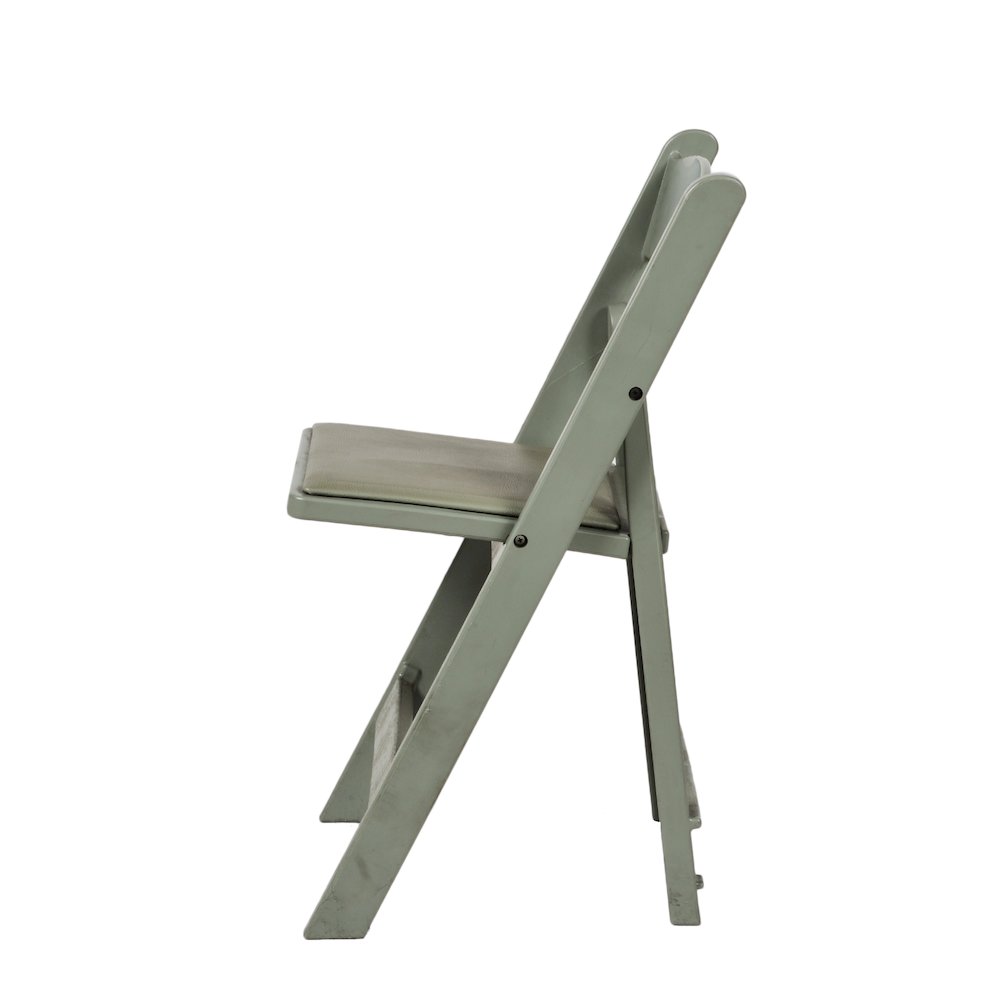 Set Of 1 Amigo Inter Stackable Resin Folding Chair With Padded Seat - Flint Grey