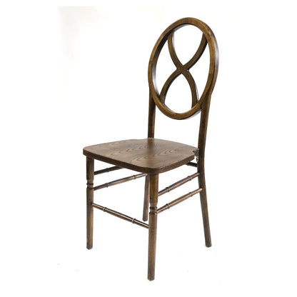 Commerical Seating Products Sandglass Real Dark Walnut Wood Chairs