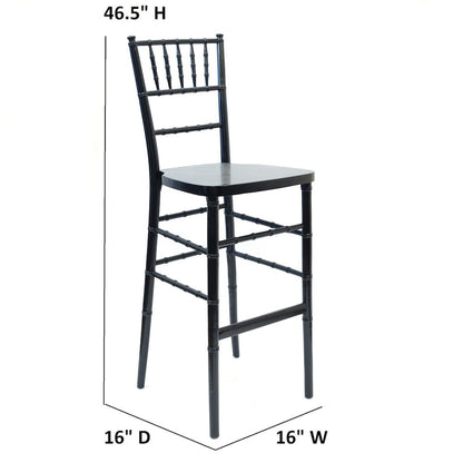 Commerical Seating Products European Black Wood Dining Bar Stool Chairs