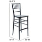 Commerical Seating Products European Black Wood Dining Bar Stool Chairs