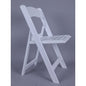 Nexus Resin Folding Chair with Slatted Seat - White