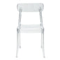 Set of 1 Grace Polycarbonate Dining Chair - Mid Centry Modern - Stackable - Translucent Amber