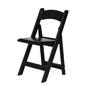 Set Of 1 Amigo Inter Stackable Resin Folding Chair With Padded Seat - Black