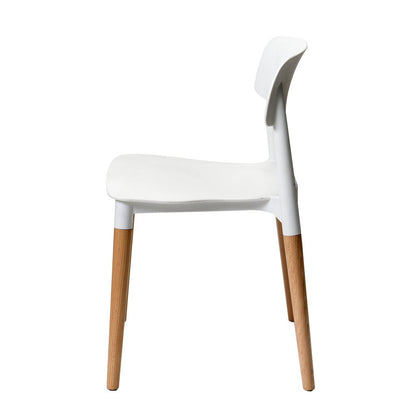 Commerical Seating Products Mid Century Modern White Dining Chairs