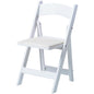 Set Of 4 Amigo Inter Stackable Resin Folding Chair With Padded Seat - White
