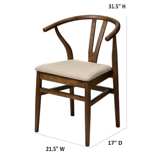 Commerical Seating Products Mid Century Café Dark Walnut Dining Chairs