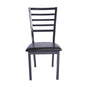 Better Home Products Milan Set of 4 Stackable Metal Dining Chairs in Black