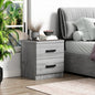2 Drawers Nightstand in Grey Color