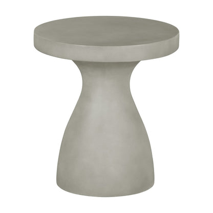 Bellulo Pedestal Side Table, Greige