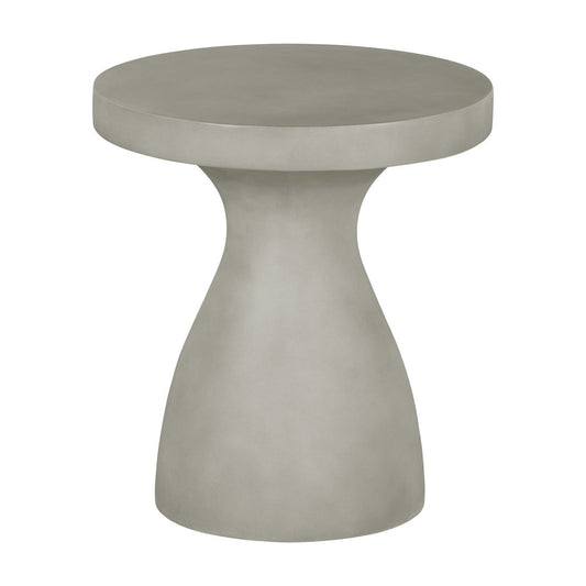 Bellulo Pedestal Side Table, Greige