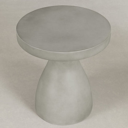 Bellulo Pedestal Side Table, Greige