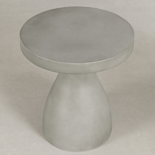 Bellulo Pedestal Side Table, Greige