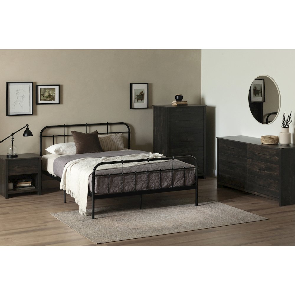 Fernley Nightstand, Rubbed Black