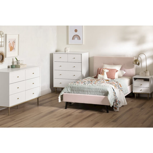 Dylane 2-Drawer Nightstand, Pure White