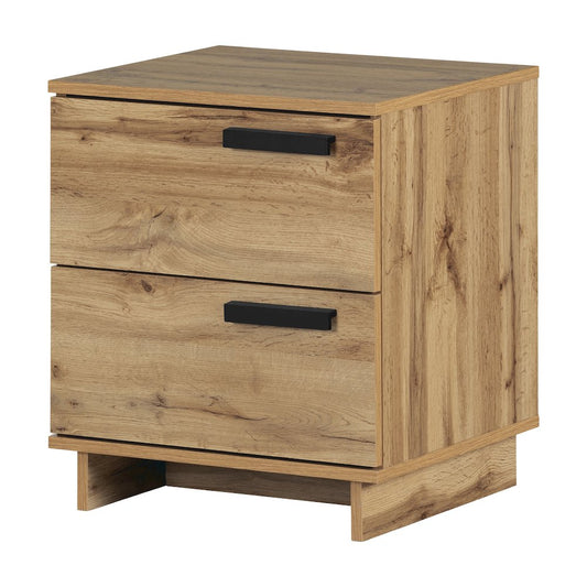 Cavalleri Nightstand with 2 drawers, Nordik Oak