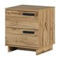Cavalleri Nightstand with 2 drawers, Nordik Oak