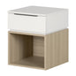 Hourra Nightstand, Soft Elm and White