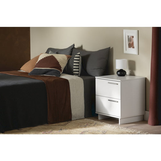Cavalleri Nightstand with 2 drawers, Pure White