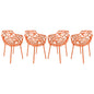 Modern Devon Aluminum Armchair, Set of 4