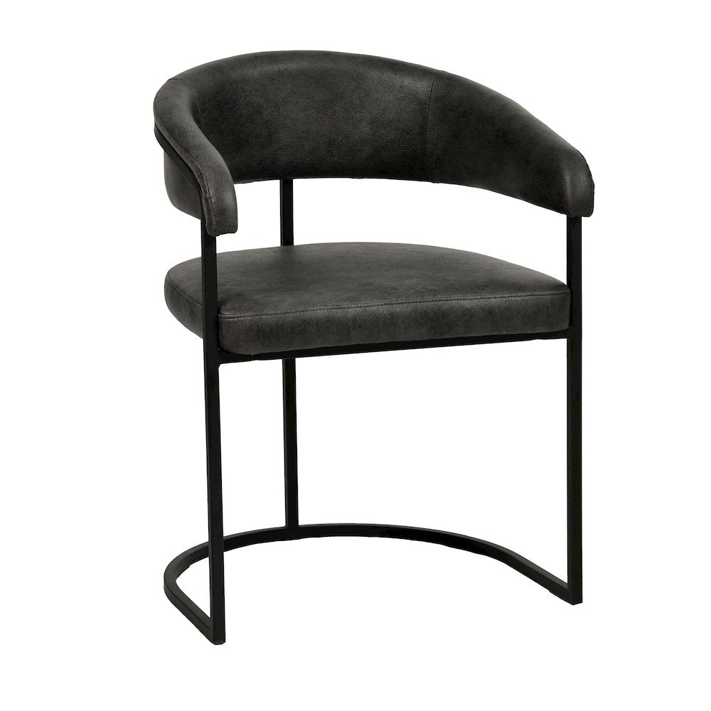 Aero Collection Modern Dining Chair in Charcoal Set of 2