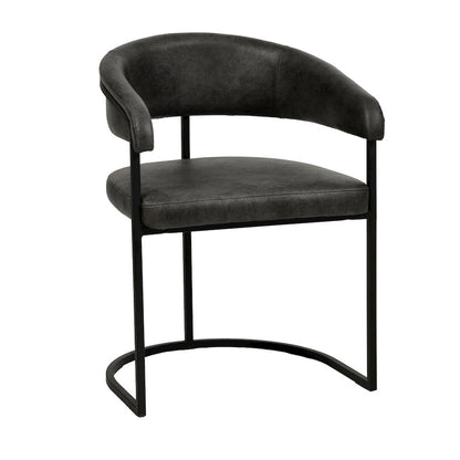 Aero Collection Modern Dining Chair in Charcoal Set of 2