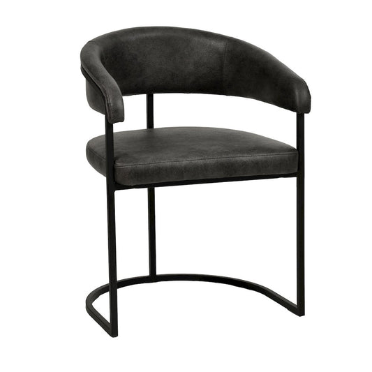 Aero Collection Modern Dining Chair in Charcoal Set of 2