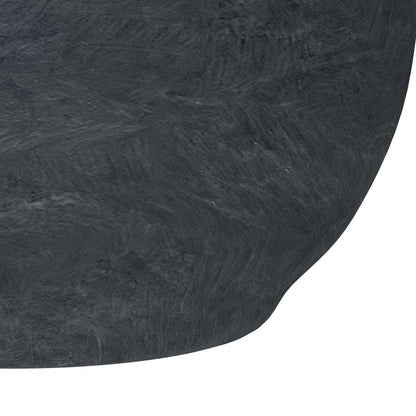 Grove Series Hemisphere Poly Clay Planter in Aged Concrete 10.6 Dia, 5.9 High