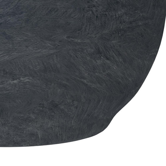Grove Series Hemisphere Poly Clay Planter in Aged Concrete 10.6 Dia, 5.9 High