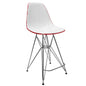 Cresco Modern Acrylic Barstool with Chrome Base and Footrest