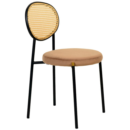 Euston - Dining Chair - Wicker Back -Brown - Set of 4