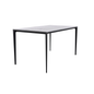 Avo Series Modern Dining Table Black Base, With 71 White Sintered Stone Top