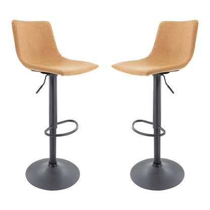 Tilbury Modern Adjustable Bar Stool in Light Brown