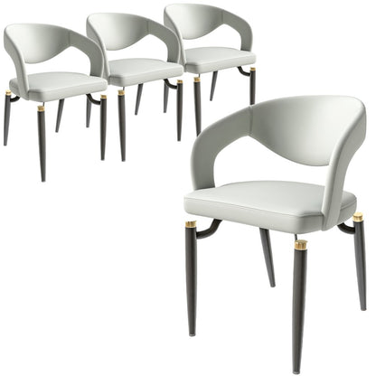 Entice Collection Modern Dining Chair Set of 4 in Grey