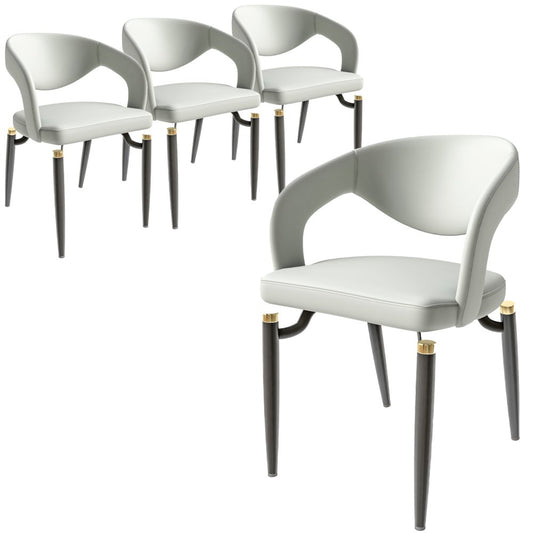Entice Collection Modern Dining Chair Set of 4 in Grey