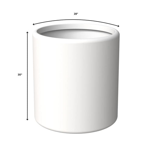 Tundra Series Poly Stone Planter Set in White