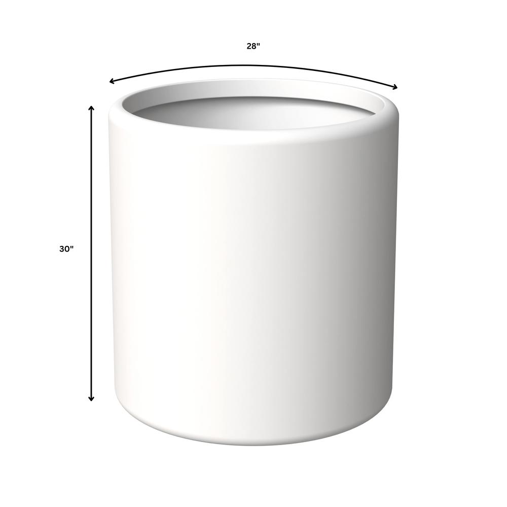 Tundra Series Poly Stone Planter Set in White