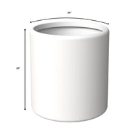 Tundra Series Poly Stone Planter Set in White