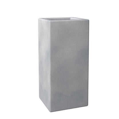 Terra Series Poly Stone Planter in Aged Concrete 13" x 13" 27.6" High