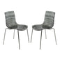 Astor Water Ripple Design Dining Chair Set of 2