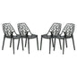 Cornelia Modern Spring Cut-Out Tree Design Stackable Dining Chair