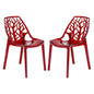 Cornelia Modern Spring Cut-Out Tree Design Stackable Dining Chair