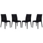 Weave Mace Indoor/Outdoor Dining Chair (Armless), Set of 4