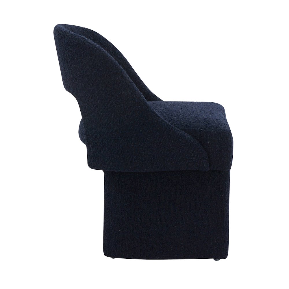 Quell Boucle Accent Chair in Blue Set of 2