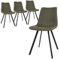 Markley Modern Leather Dining Chair With Metal Legs Set of 4