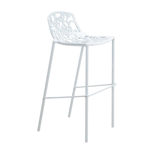 Devon Mid-Century Modern Aluminum Bar Stool