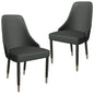 Allure Collection Modern Dining Chair In Olive Green Fabric - Set of 2
