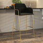 Axis Collection Modern Gold Bar height Chair in Black