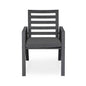Chelsea Aluminum Outdoor Dining Table With 8 Chairs and Charcoal Black Cushions